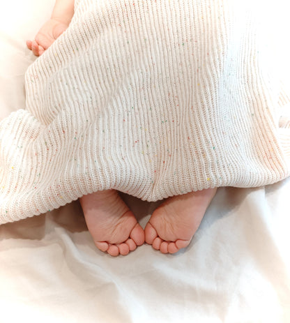 Rainbow speckled Cotton baby blanket 