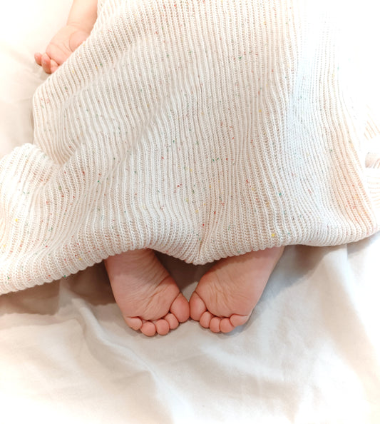 Rainbow speckled Cotton baby blanket 